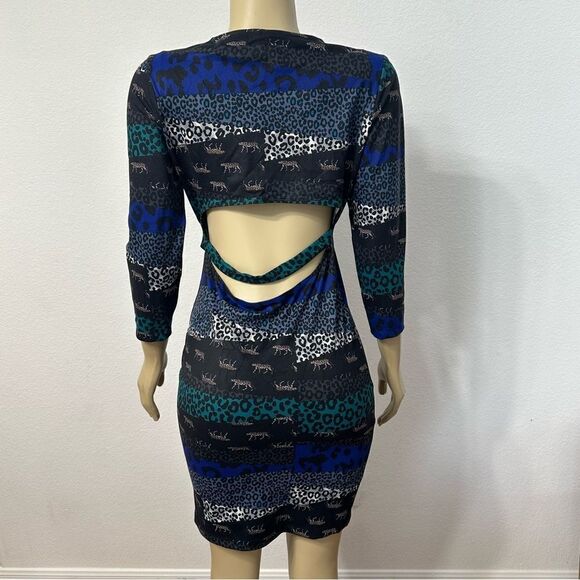 NWT! Victoria’s Secret Dress Open Back Exotic Animal Print Multicolored Size Med - Picture 8 of 11